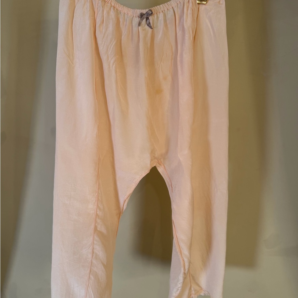 Vintage light orange Lounge silk Pants
